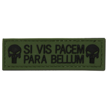 PVC nášivka SI VIS PACEM PARA BELLUM,  punisher