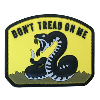 PVC nášivka - Don't Tread on Me, žlutá