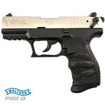 Pistole Walther P22Q, 3,42″, 22 LR, nikl