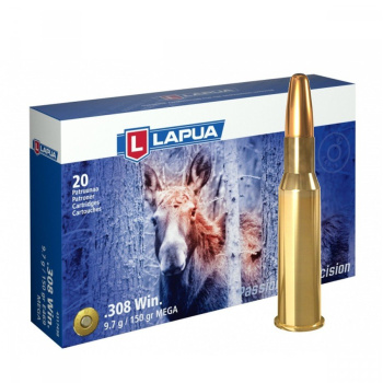 Puškové náboje 308 Win. MEGA SP, 150 gr, 20 ks, Lapua