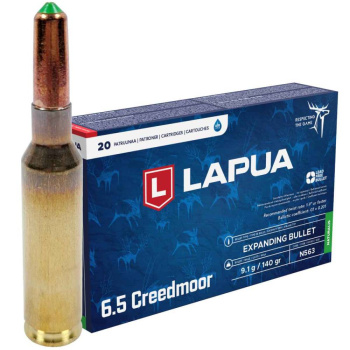 Náboje 6,5 Creedmoor NATURALIS, N563, Solid, 140gr, 20ks, Lapua