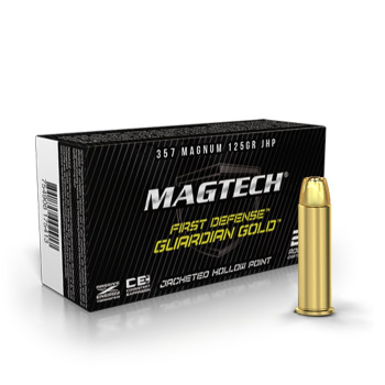 Revolverové náboje 357 Magnum Guardian Gold JHP, 125 gr, 20 ks, Magtech