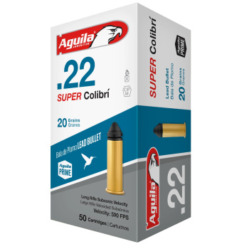 Malorážkové náboje 22 LR Super Colibri Subsonic, 20 gr, 50 ks, Aguila