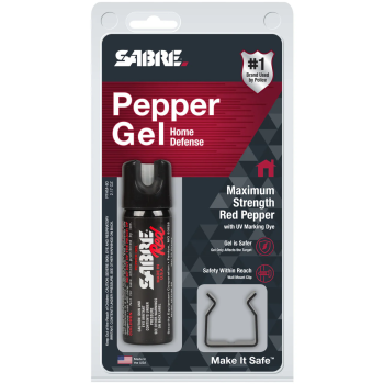 Obranný pepřový gel Home Defence, Sabre Red, s držákem, Twist Lock Safety