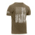 Tričko Distressed US Flag Athletic Fit, Rothco, coyote, 2XL