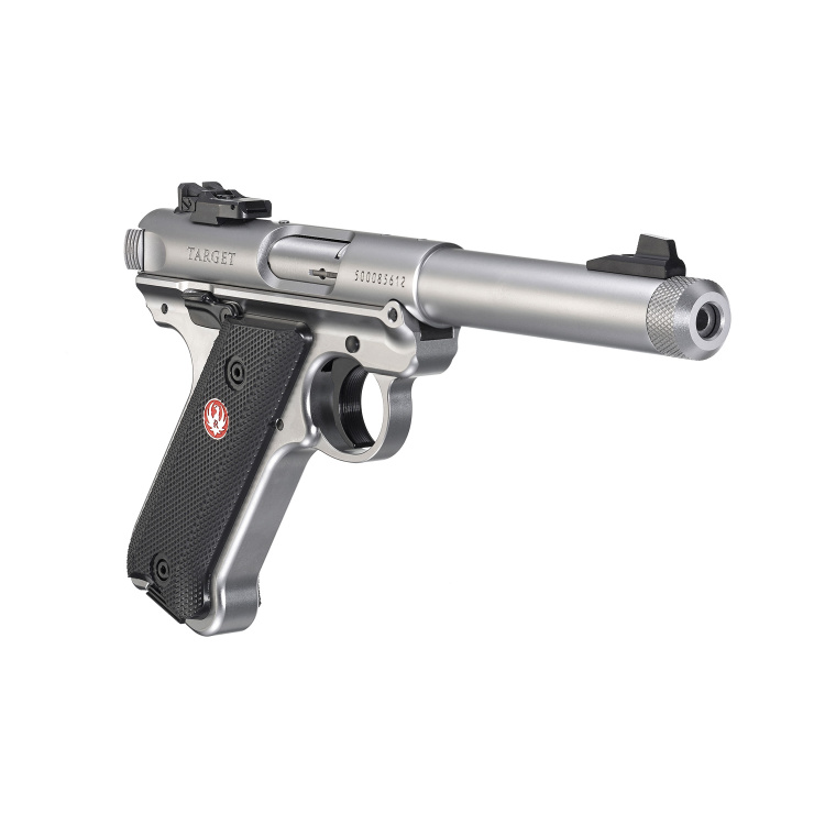 Pistole Ruger MK IV Stainless, 22 LR, se závitem