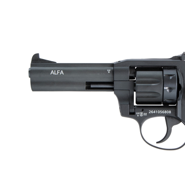 Revolver Alfa model 641 4″, 6 mm Flobert, černěný, dřevěné střenky