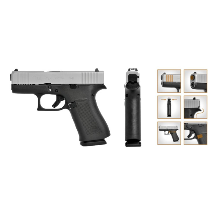 Pistole Glock 43x, 9 mm Luger, Gen5