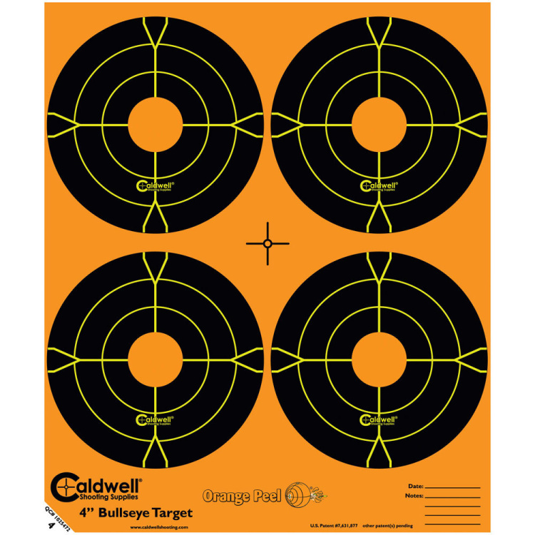 Terče Orange Peel Bullseye, Caldwell, 4&quot;