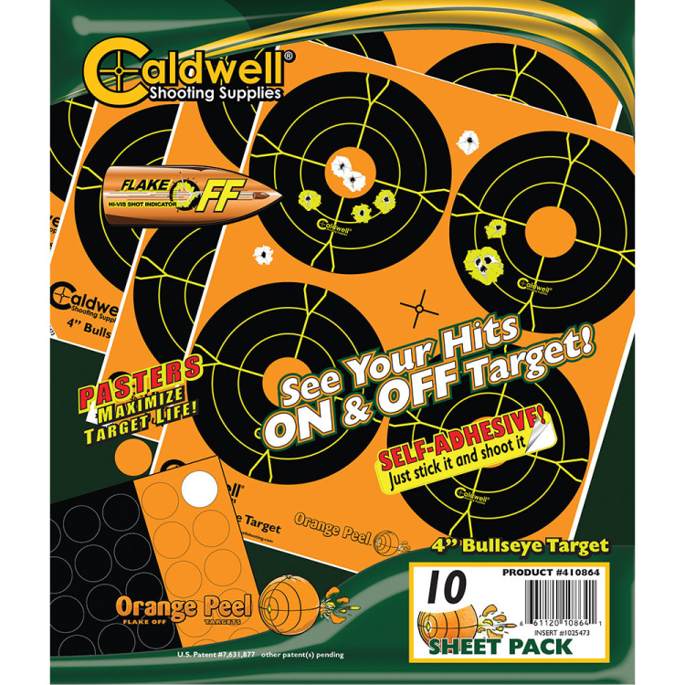 Terče Orange Peel Bullseye, Caldwell, 4&quot;, 10 ks