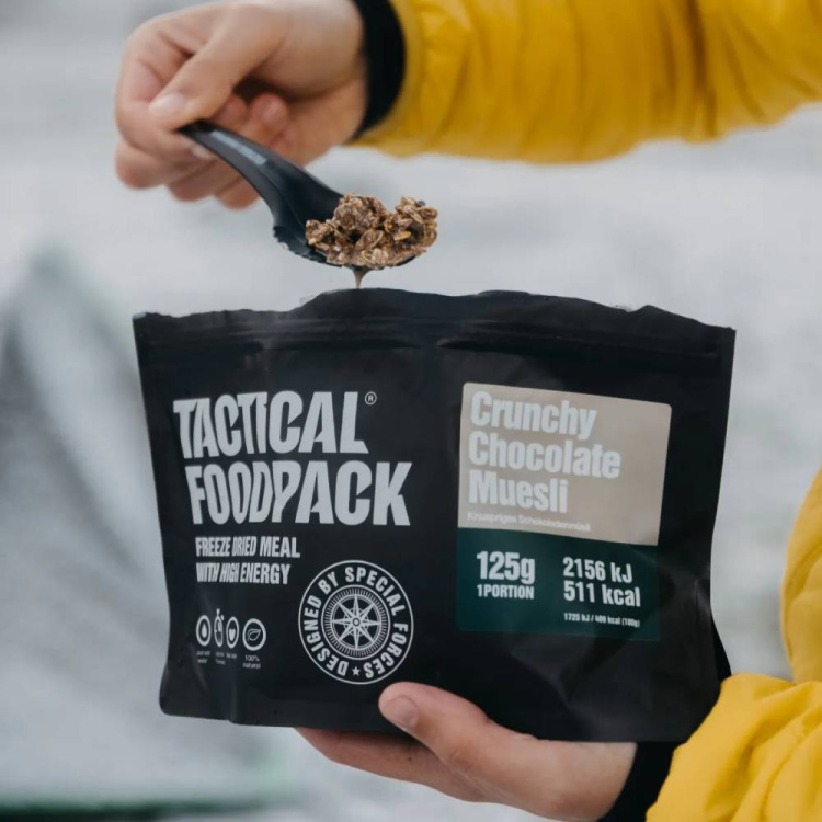 Křupavé čokoládové müsli, Tactical Foodpack